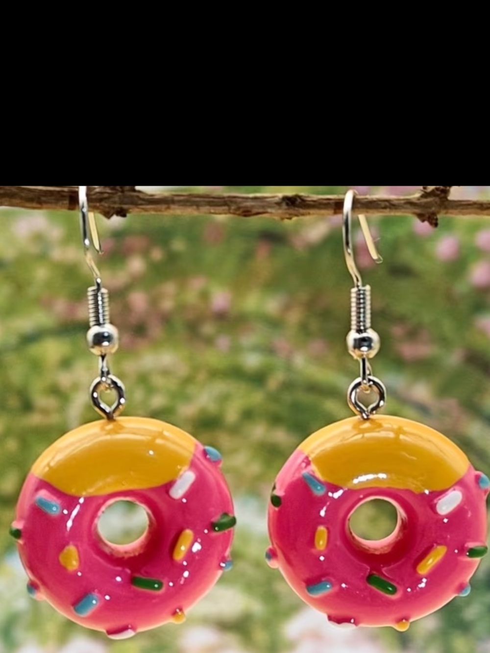 Cute Donut Resin Dangle Earrings